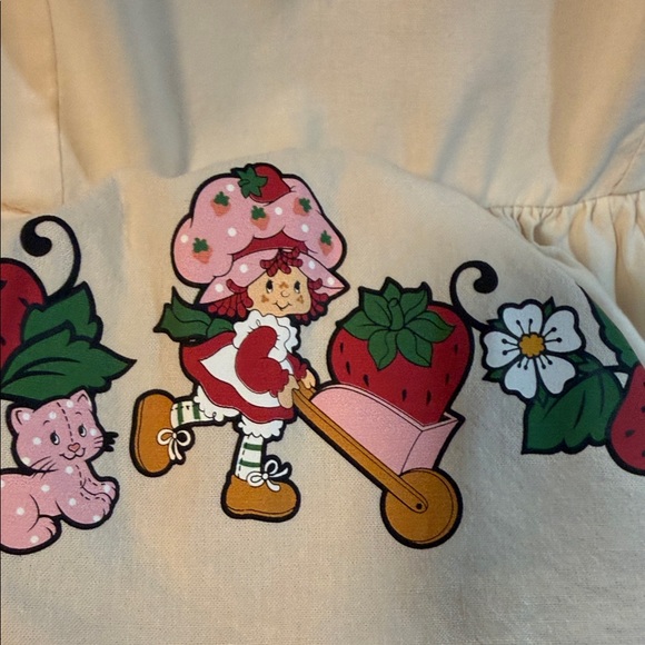 Boxlunch Exclusive - Strawberry Shortcake Ruffled Tie back women's Blouse - Picture 5 of 11